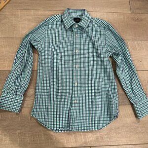CREWCUTS BOYS THOMPSON SIZE 10 LONG SLEEVE PLAID BUTTON UP SHIRT